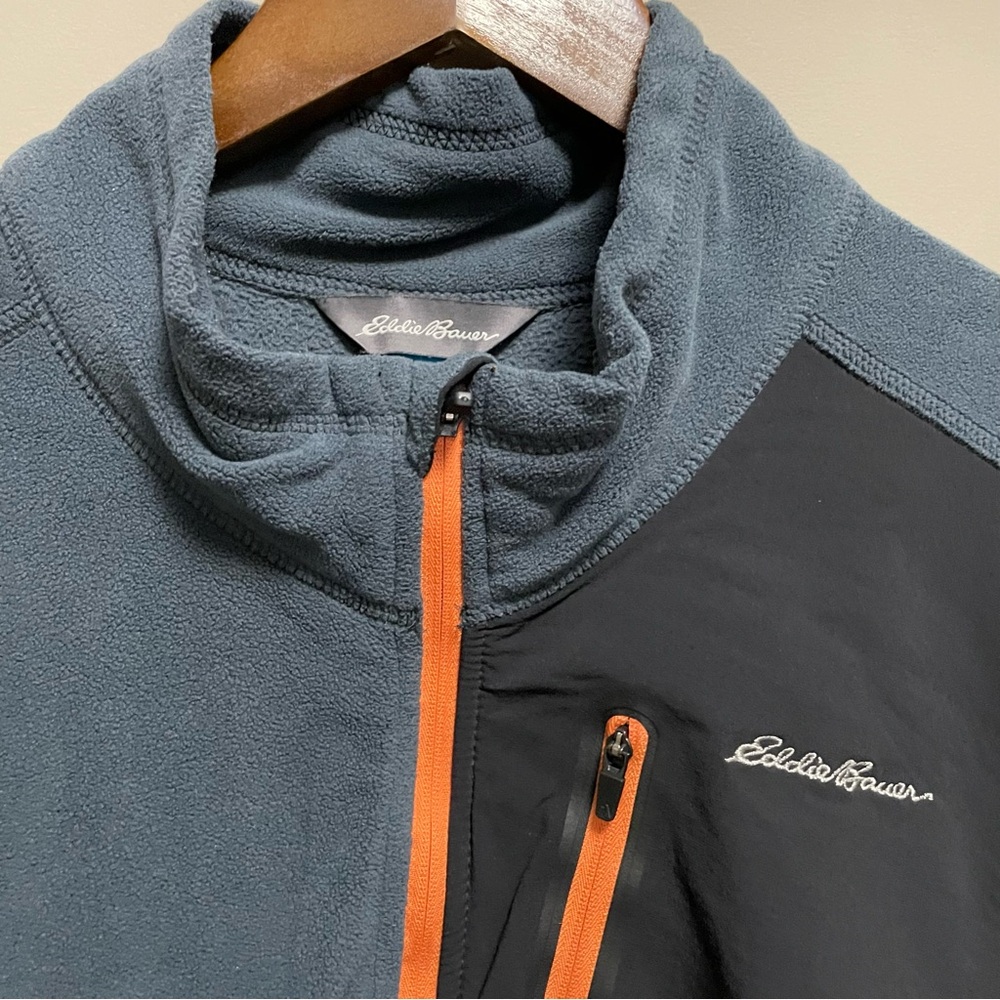 Eddie Bauer Grey Fleece 1/4 Zip Pullover Men’s XL - Picture 2 of 12